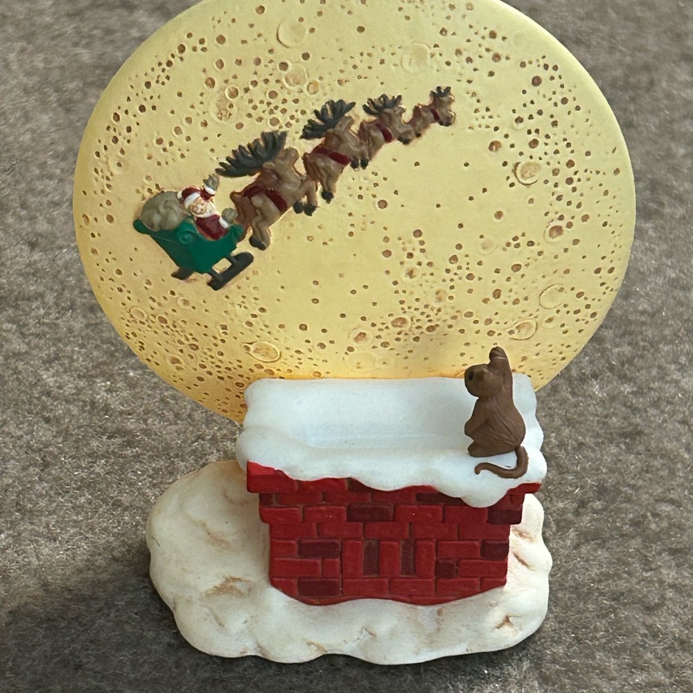 1997 Hallmark Happy Christmas To All Santa Sleigh Christmas Ornament No Box
